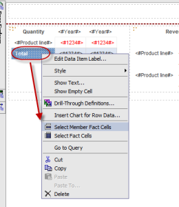 Figure 13 - Select Member Fact Cells