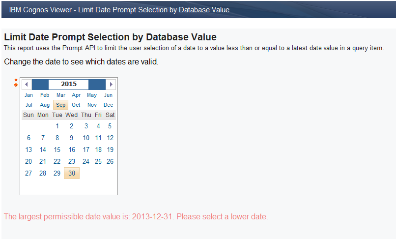 Cognos 10.2 Prompt API