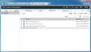 Cognos 10.2.1 Multi Tenancy