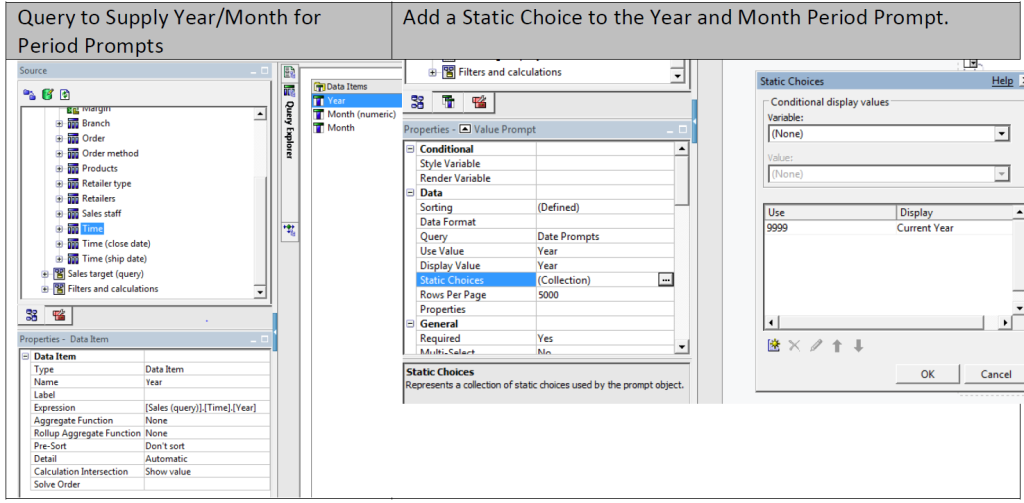 using macros static choice added to period prompts