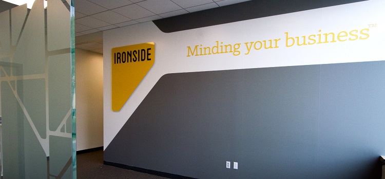new Ironside logo in foyer