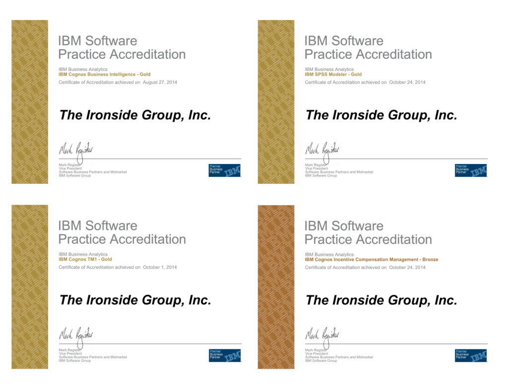 ibm gold accreditations screenshot