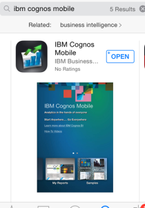 IBM Cognos Mobile for Apple