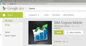 IBM Cognos Mobile for Android