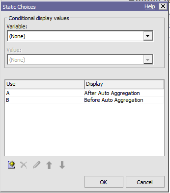 aggregation static choices