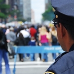 hot spot policing observation concept officer watching crowd