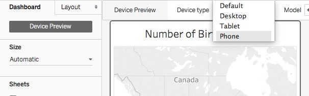 Tableau 10 device preview