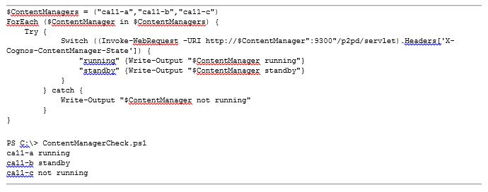 monitoring your cognos analytics environment_content manager check