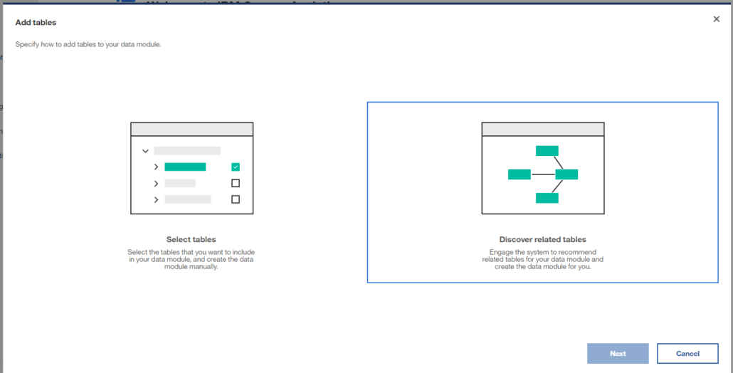 Cognos Analytics Data Modules