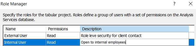 tabular modeling